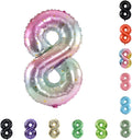 40 Inch Large Foil Helium Number Balloon Birthday Wedding Party 0-9 (Pastel, 8)