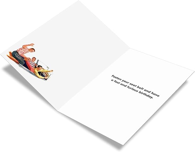 NobleWorks - 1 Funny Vintage Birthday Card - Hilarious Retro Greeting, Grown-Up Humor for Happy Birthdays - Gay or Straight 4150