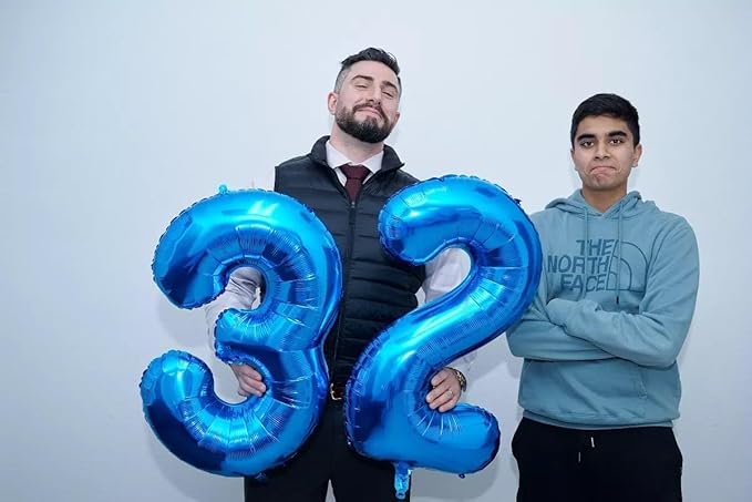 Navy Blue 3 Balloon, Number Balloon 40 Inch, 3rd Three Year Old Birthday Deco, Blue Party Supplies for Party Decorations, Number 3 Balloon