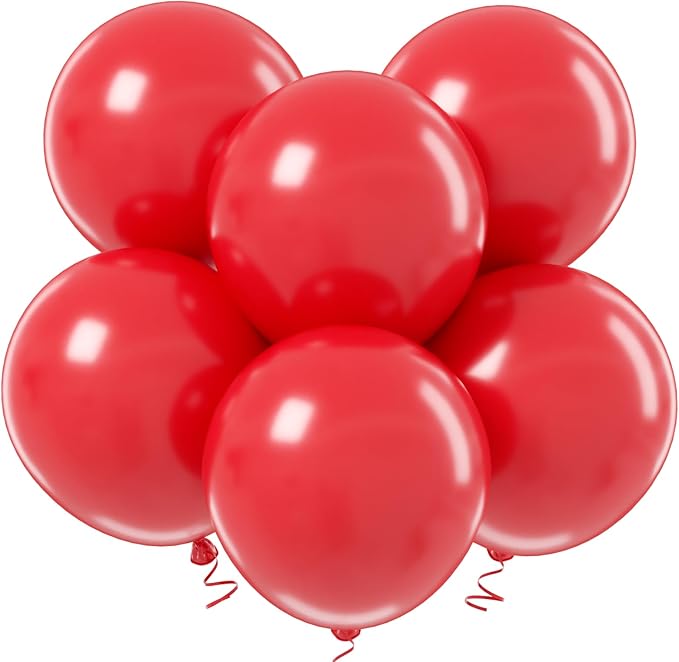 18 Inch Red Balloons - 35Pcs Large Thick Red Balloons Big Round Latex Balloons for Birthday Baby Shower Wedding Graduation Christmas Galentine's Day Valentine's Day Themed Party Decorations