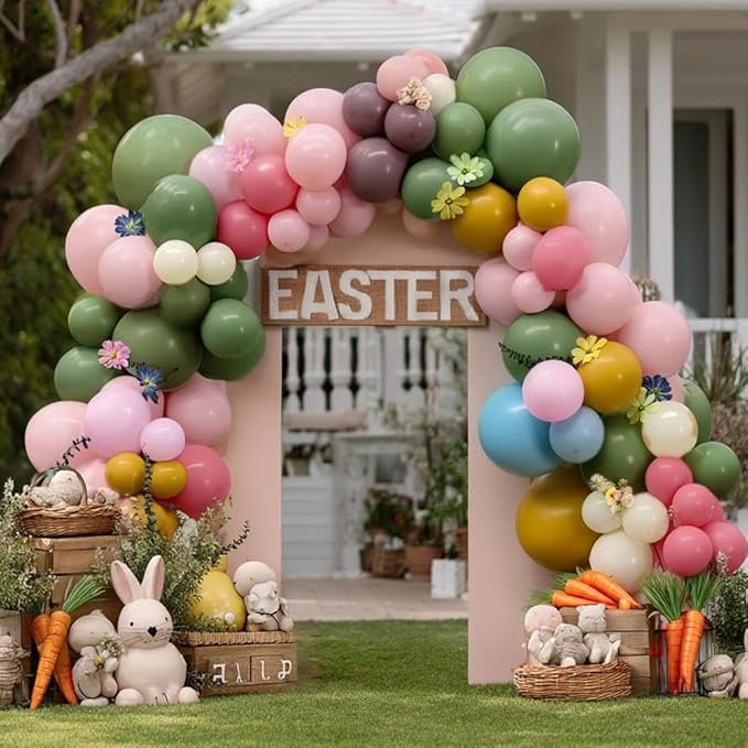 Double Stuffed Sage Green Balloons Retro Olive Green Balloon Garland Kit Different Sizes 18/12/5 Inch Pastel Avocado for Easter Birthday Baby Shower Wedding Jungle Safari Spring Party Decoration