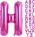 TONIFUL 40 Inch Large Rose Red Letter H Balloons - Giant Hot Pink Alphabet Letter Balloons for Birthday Party Anniversary Supplies Decorations