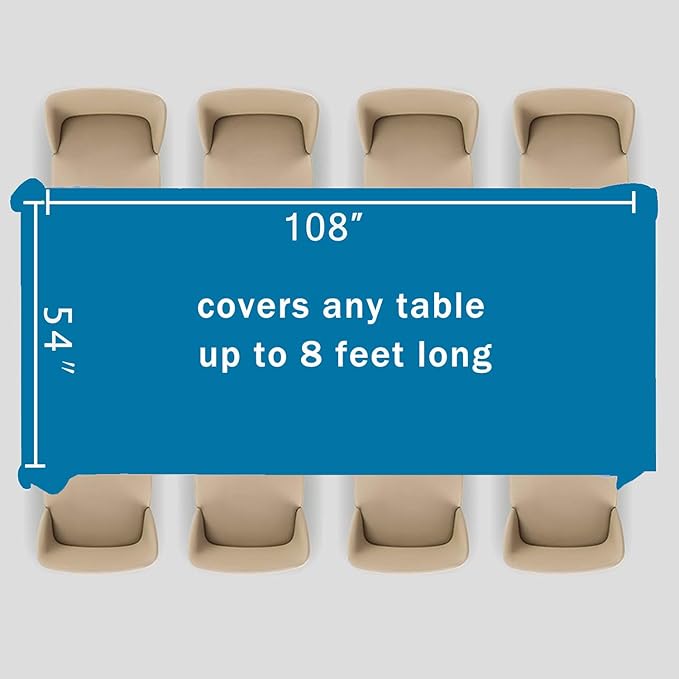 3 Pack Blue Green Disposable Tablecloth, 54" x 108" Plastic Table Covers, Decorative Rectangle Tablecloth for Parties, Events, Wedding, Inddors & Outdoors