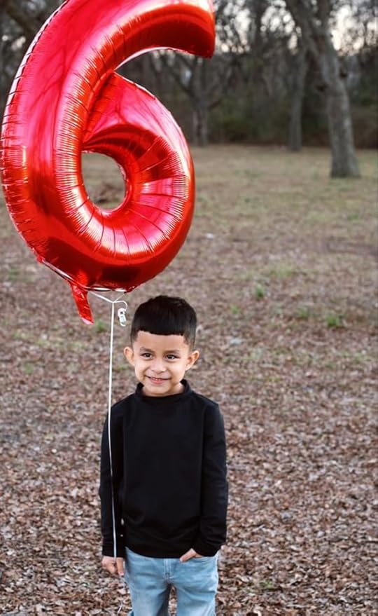 Number 6 Balloon 40 Inch, 6th Birthday Balloon for Boy Girl, Red 16 60 61 65 Numbers Balloons Birthday Party Wedding Events Decorations
