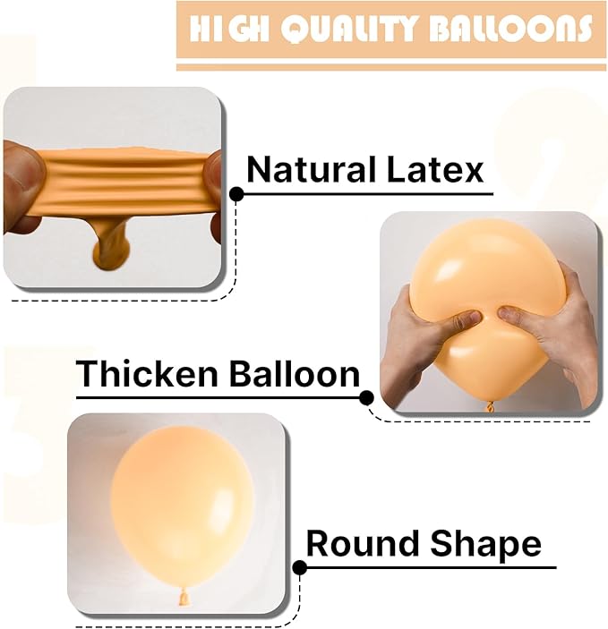 PartyWoo Nude Balloons 152pcs Different Sizes of 18 12 10 5 Inch Apricot Boho Fall Neutral Balloon Arch Kit Garland for Graduation Birthday Boy Baby Shower Theme Party Decorations Brown-F05