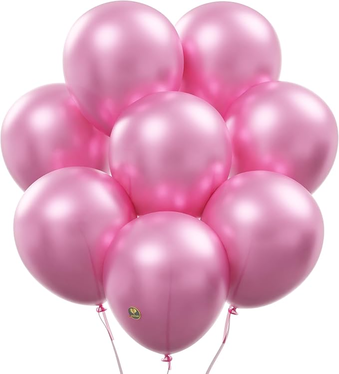 AFTERLOON® Biodegradable Balloons 24 pcs Pearlized Light Pink 12 Inch, Pearlescent Thickened Extra Strong Latex Helium Float, Colorful Bulk Color ballon baloon Globos Para Decoration De Fiestas Kids