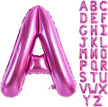 TONIFUL 40 Inch Large Rose Red Letter A Balloons Giant Alphabet Hot Pink Letter Balloons,Foil Mylar Big Balloons for Birthday Party Anniversary Supplies Decorations