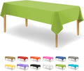 Lime Green Disposable Plastic Tablecloth for Rectangle Tables (12 Pack) Premium Decorative Table Covers, for Parties, Events and Weddings, Indoors & Outdoors, 54 x 108 inch, Rectangle, Lime Green