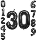 40 Inch Large Black Number Celebration and Decoration Balloon for Birthday Parties, Graduations, Anniversaries, Weddings, Photo Shoots, Special Events - Helium Foil Mylar (Black Number 30)
