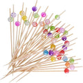 Cocktail Picks, 100PCS Fancy Toothpicks for Appetizers, Appetizing Skewers for Charcuterie Cup Fruits Burgers Party Decoration - 4.7 inch