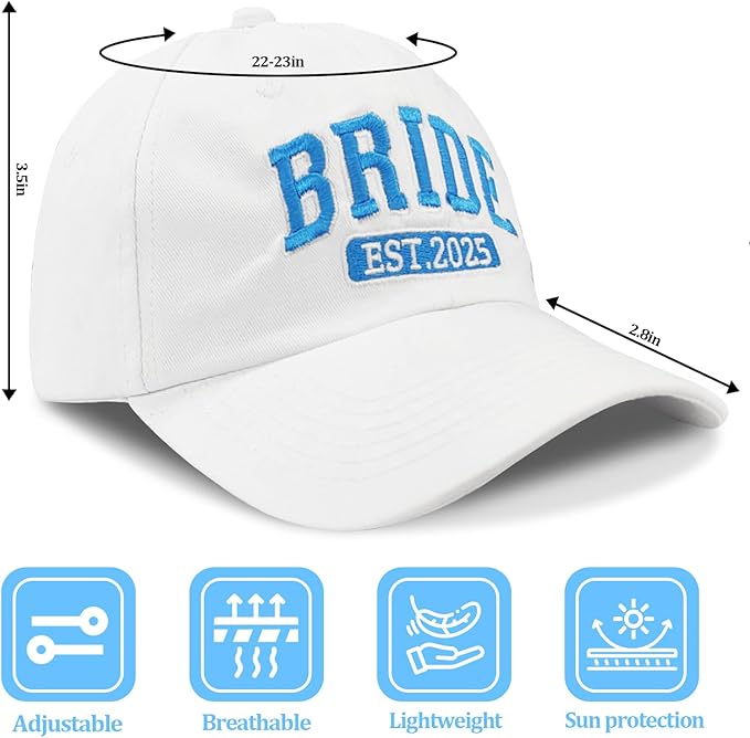 Bridal Shower Gifts for Bride Mother and Father, Adjustable Bride Hat for Wedding Engagement Bachelorette Party