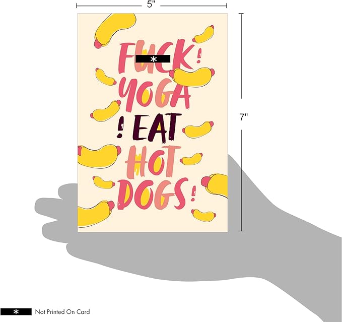 NobleWorks - 1 Funny Women's Birthday Card - Hilarious Bday Greeting Card with Envelope, Sassy Celebration - Eat Hot Dogs C6412BDG