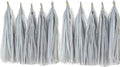 Tissue Paper Tassels Garland Banner Table Decor Party Banner Wedding Birthday Baby Shower Nursery Party Decorations Supplies (20, Grey)