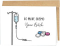Funny Chemo Get Well Soon Card, Cancer Support Card for End of Chemotherapy, Get Well Soon Cards Gift for Recovery