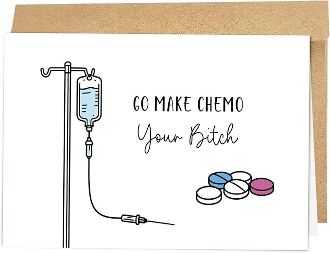 Funny Chemo Get Well Soon Card, Cancer Support Card for End of Chemotherapy, Get Well Soon Cards Gift for Recovery