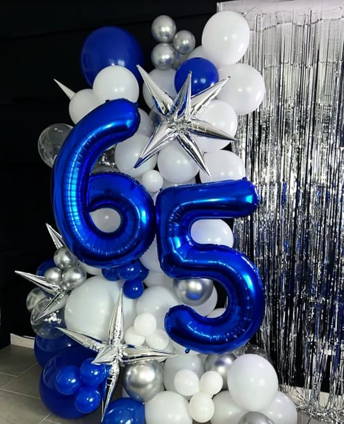 Big Night Blue 40 Inch 9 Balloon Number, Jumbo Giant 9th 19 29 39 49 99 Birthday Party Decorations, Large Night Blue Foil Balloons Anniversary Birthday Party Engagement Decorations