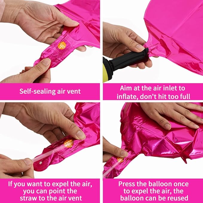 TONIFUL 40 Inch Hot Pink Large Numbers Balloon 0-9 Birthday Party Decorations,Foil Mylar Big Number 3 Balloon Digital 3 for Birthday Party,Wedding, Bridal Shower,Engagement,Graduations,Anniversary