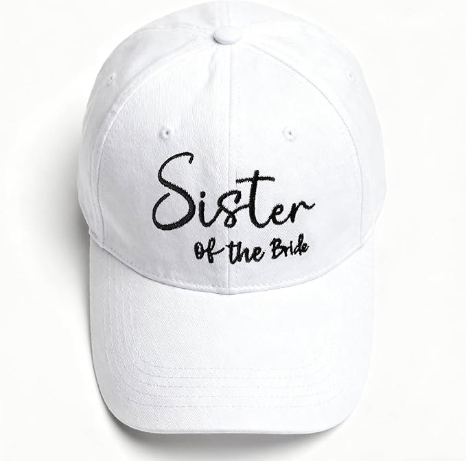 Adjustable Embroidered Hat for Bridal Shower Wedding Engagement Anniversary Honeymoon Newlyweds Couples Gifts