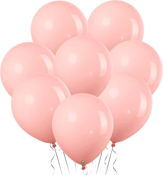 AFTERLOON® Biodegradable Mini Balloons 100 pcs Baby Pink 5 Inch, Matte Color Thickened Extra Strong Latex Helium Float, Baby Shower Gender Reveal Garland Arch Wedding Birthday Party Decorations