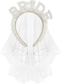 Jaciya Pearl Bride Headband with Veil
