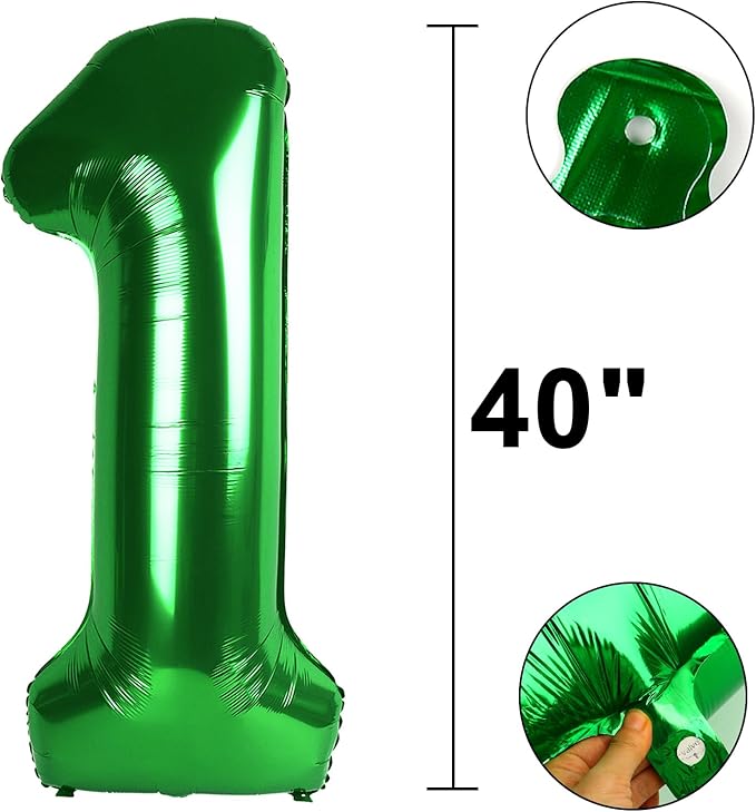 40 Inch Green Number 21 Digital Balloon,Jumbo Mylar Foil Helium Balloon for 21 Balloons for Birthday Party,Wedding Anniversary Party Decorations
