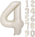 40 In Cream white Number Balloons Helium Foil Mylar Balloon Birthday Party banquet Decoration Digital 4