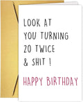 Funny 40th Birthday Card, Rude 40 Year Old Birthday Card&Gift for Huaband Wife Dad Mom Brother Sister Best Friend Bestie Coworker, Hillarious Born In 1985 Gift