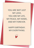 Romantic Birthday Card for Husband Wife, Happy Birthday Card for Boyfriend Girlfriend, Sweet Bday Gift for Woman Man