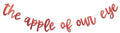Red Glitter The Apple of Our Eye Banner - Fruit Theme Baby Shower Decorations, 1st Birthday Party Supplies, Apple of Our Eye Sign Photo Props for Gender Reveal, Baby Announcement Party