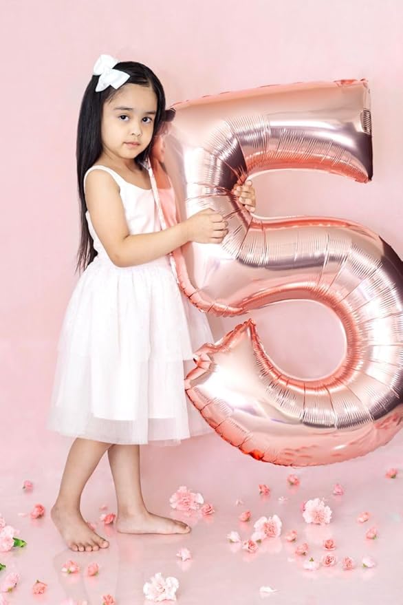 40 Inch Number Balloons, Rose Gold Balloons for Woman Man 15th Birthday Party Decoration, Foil Number 15 Ballon for 15, 51 Anniversary, Bridal Shower, Graduation, Wedding, Valentine's Day