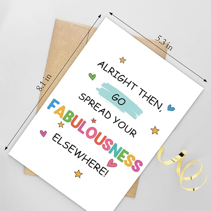 Funny Leaving Card for Coworker & Friend - Farewell & New Job Card for Women & Men
