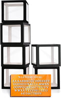 Ledido Black Transparent Balloon Boxes With 78 Letters, Letter Box for Baby Shower Clear Baby Box Black Balloon Boxes for Birthday, Bridal Shower, 2026 Graduation Prom Party Decoration, 6 PCS