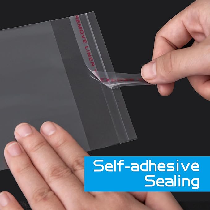 4x6 Inch 100Pcs Cookie Bags, Clear Self Sealing Cellophane Bags for Packaging, Candy and Products
