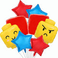 Building Block Balloons Building Blocks Themed Birthday Party Balloons Brick Themed Balloons Building Block Party Balloons for Birthday Party Supplies-8pcs