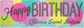 Let's Make Memories Personalized Happy Birthday Banner for Kids - Custom Birthday Party Decorations - Indoor/Outdoor Vinyl - Any Text - Balloons - Pastel Colors - 10ft