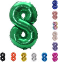 YPSelected 32 Inch Large Foil Helium Number Balloon Birthday Wedding Party 0-9 (Green, 8)
