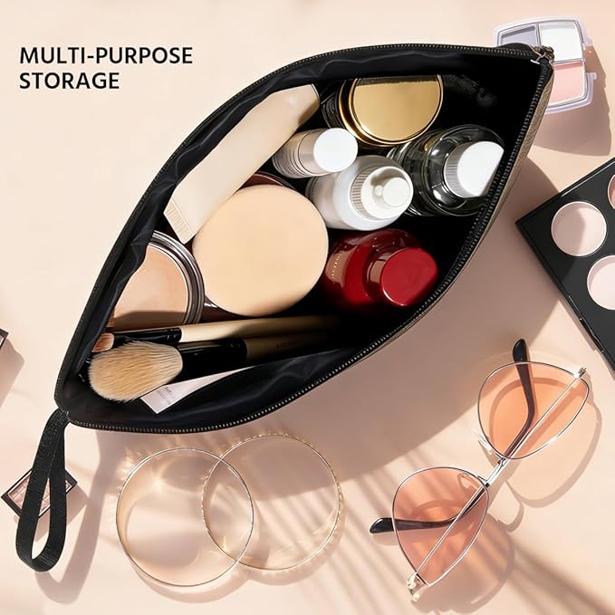 Jztco Inspirational Beach Lover Gifts Makeup Bag Women Beach Accessories for Women Sunscreen Bags for Cute Funny Birthday Gifts for Girls Sister