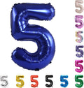 YPSelected 32 Inch Large Foil Helium Number Balloon Birthday Wedding Party 0-9 (Navy Blue, 5)