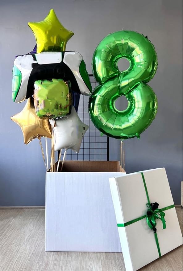 Number 7 Balloons Dark Green, 17th Birthday Decorations For boys And Girls, 40 Inch Big Balloons for 7, 17, 27, 70 Birthday, Wedding Anniversary, Christmas, New Year, Halloween Party Decoration