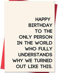 Funny Birthday Card for Sister Brother, Happy Birthday Sister Card, Humorous Brother Birthday Gifts, Hilarious Bday Cards Ferfect for Women, Men, and Siblings