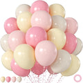 Pink and Yellow Balloons, 60Pcs 12 Inch Pastel Pink Light Pink Yellow Sand White Balloons for Baby Shower Bridal Shower Anniversary Wedding Bee Bear Themed Birthday Party Decorations