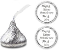 324 Hugs and Kisses from the new Mr. & Mrs. Kiss Wedding Stickers, Chocolate Drops Labels Stickers for Weddings, Bridal Shower Engagement Party Decorations, Kisses Favors Decor. Made in USA