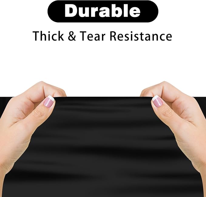 Kopokita 2 Pack Black Round Disposable Plastic Tablecloths 84 inch Party Table Covers