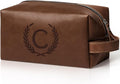 Personalized Husband Birthday Gift from Wife Waterproof Toiletry Bag for Men Him, Cool Valentines Fathers Day Christmas Anniversary Travel Gifts for Husband Boyfriend Partner, Reddish Brown C