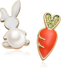 MUYAN Cute Small Easter Bunny Stud Earrings Rabbit Carrot Easter Earrings Holiday Jewelry