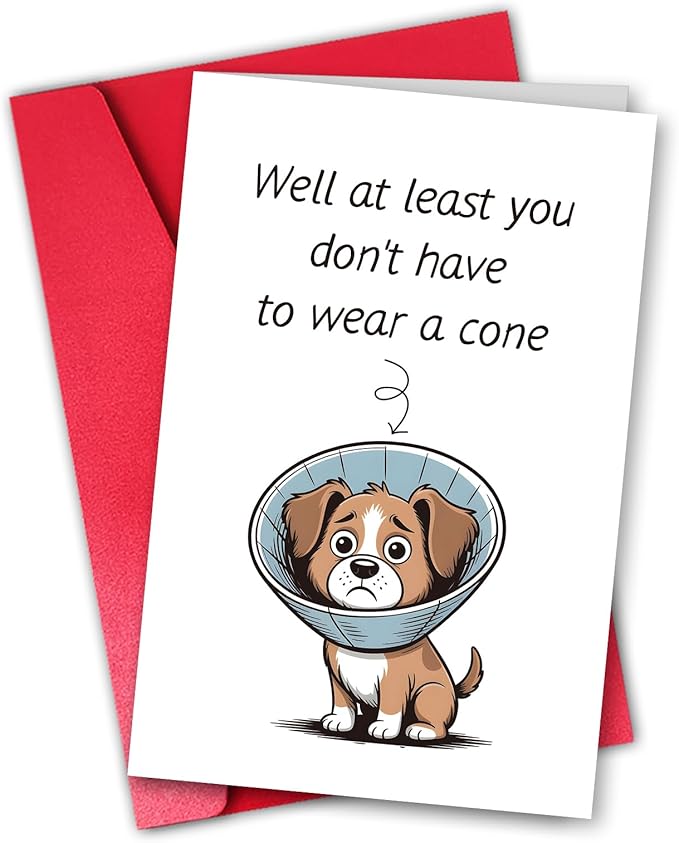Funny Get Well Soon Card Gift for Friend Men Women, Hilarious Speedy Surgery Recovery Card for Him Her, Humorous Encouragement Support Gift