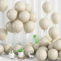 White Sand Balloons 12inch, 62pcs Nude White Latex Balloons, Matte Off White Cream Beige Balloon for Party Decorations Supplies or Arch Decor, Helium Balloons for Birthday, Wedding, Baby Shower