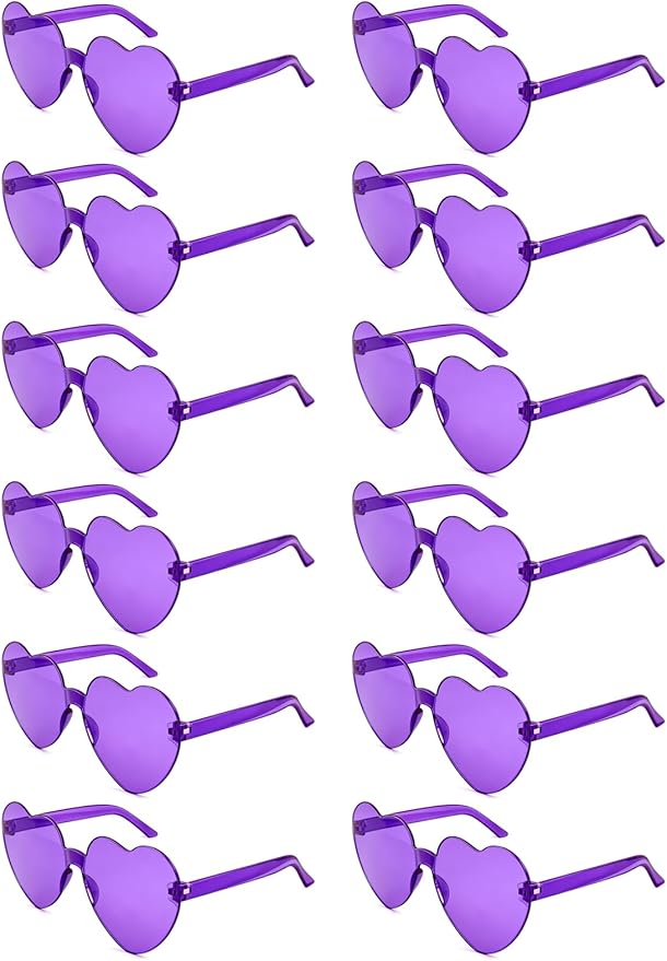 12/20Pcs Heart Shaped Sunglasses for Women, Party Favors Glasses for Wedding, Galentines, Valentines Decorations