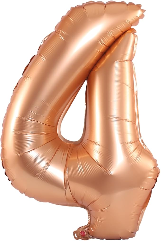 YPSelected 32 Inch Large Foil Helium Number Balloon Birthday Wedding Party 0-9 (Orange, 4)