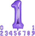 TONIFUL 40 Inch Purple Large Numbers Balloon 0-9 Birthday Party Decor,Foil Mylar Big Number Balloon Digital 1 for Birthday Party,Wedding, Bridal Shower Engagement Photo Shoot, Anniversary